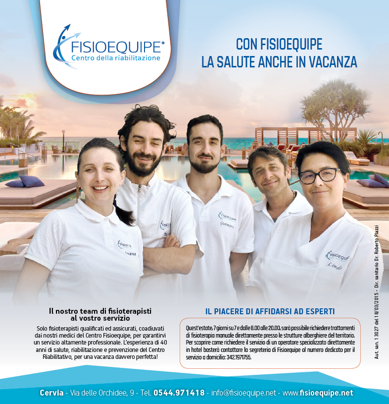 CON FISIOEQUIPE LA SALUTE ANCHE IN VACANZA